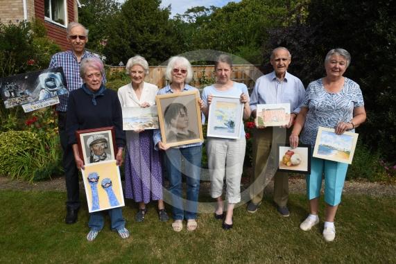 Twyford Art Group will be holding an art exhibition of their paintings on Saturday, 7th September. Twyford . L-R Richard Trorey, Nikki Steele, Mary Smith, Kay Cohen, Anna Butterick, Bill Crane, Ann Harris