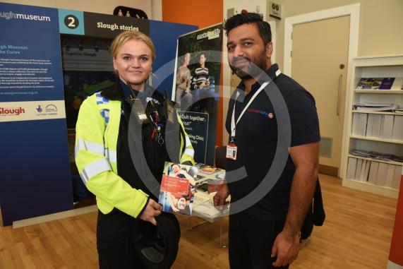 The council will be celebrating World Mental Health Day. The Curve, William St, Slough. PCSO Adcock, Adnan Faisal, Solutions 4 Health