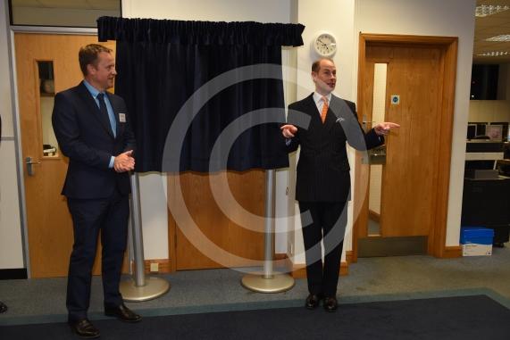 Prince Edward, Earl of Wessex visiting the offices of Maidenhead Advertiser to mark the 150th Anniversary of the Advertiser. Prince Edward also spent time with 4 charities before visiting the newsroom to unveil a plaque, cut a cake and receive some gifts.