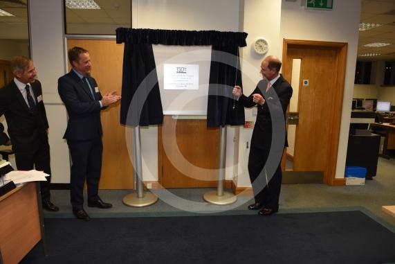Prince Edward, Earl of Wessex visiting the offices of Maidenhead Advertiser to mark the 150th Anniversary of the Advertiser. Prince Edward also spent time with 4 charities before visiting the newsroom to unveil a plaque, cut a cake and receive some gifts.