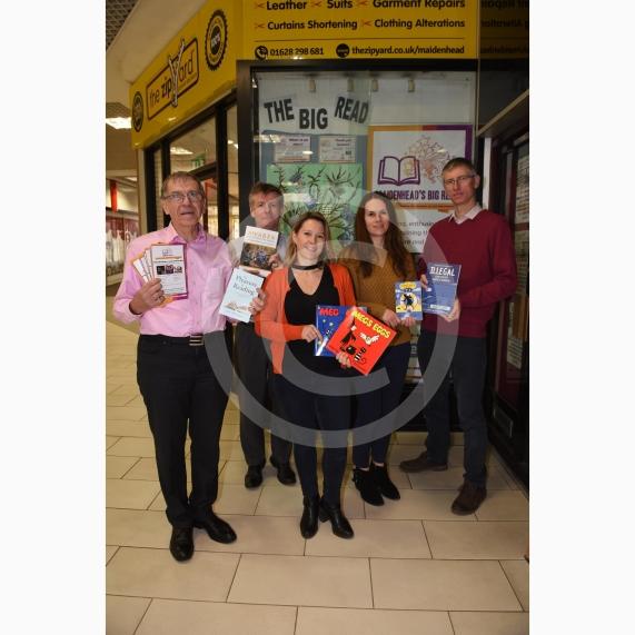 Maidenhead&rsquo;s Big Read is returning in February/March 2020. Organisers want to feature the work of the many authors, illustrators and celebrities who live, work or study in the boroughThe Big Read team L-R Stephan Stephan, Andy Pope, Lisa Hunter, Lisa Poole, Harrie Hayward