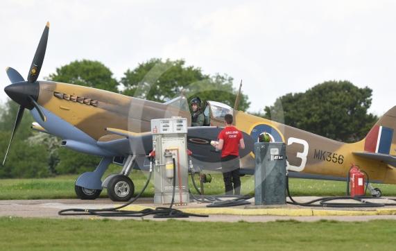 The spitfire is refueled. Battle of Britain memorial flights will be taking place this weekend and a series of Spitfires will be at White Waltham Airfield.White Waltham Airfield, White Waltham, Maidenhead. 