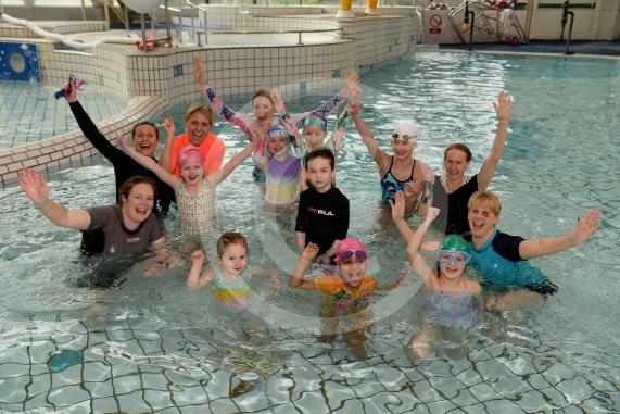 Burchetts Green Infant School team.Maidenhead Lions Club Swimarathon 2019.Magnet Leisure Centre, Holmanleaze, Maidenhead