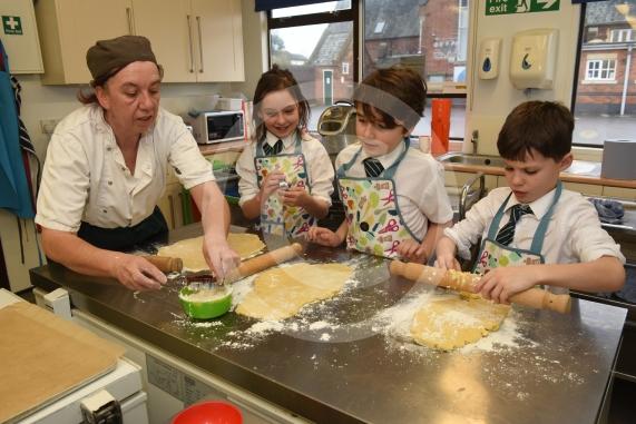 Children making biscuits for the homeless. Braywood C of E First School,  Oakley Green Rd, Oakley GreenGrace Ledger Barker 8, Cam Foster 9, Henry Kieran 9Sonia The Cook