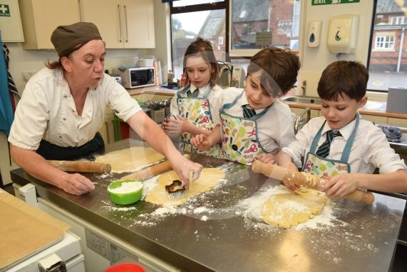 Children making biscuits for the homeless. Braywood C of E First School,  Oakley Green Rd, Oakley GreenGrace Ledger Barker 8, Cam Foster 9, Henry Kieran 9Sonia The Cook