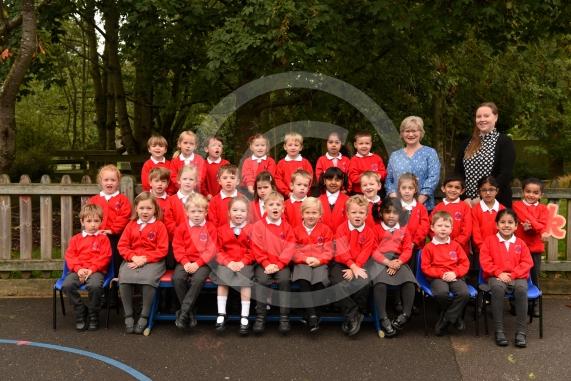 Caterpillar Class.Class, LtoR Teaching Assistant Mrs Alison Hallam and Class Teacher Miss Laura Parsons.Furze Platt Junior School, Oaken Grove, Maidenhead. 