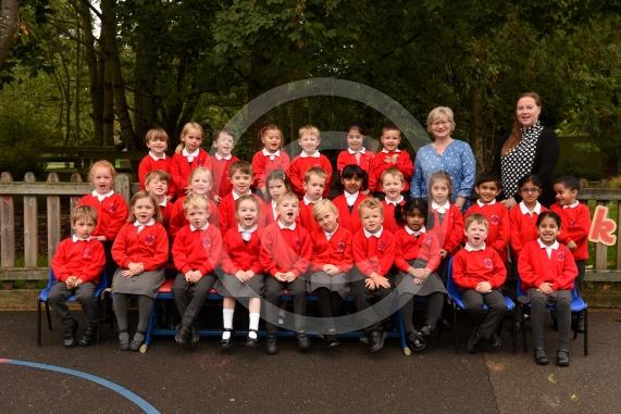 Caterpillar Class.Class, LtoR Teaching Assistant Mrs Alison Hallam and Class Teacher Miss Laura Parsons.Furze Platt Junior School, Oaken Grove, Maidenhead. 