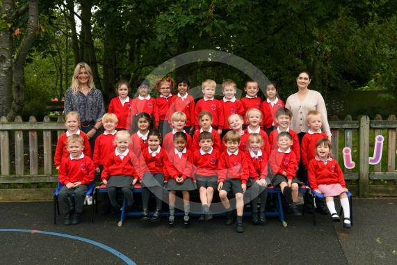 Dragonfly Class.LtoR Teaching Assistant Mrs Victoria Lampton and Class Teacher Miss Erin Hare.Furze Platt Junior School, Oaken Grove, Maidenhead. 