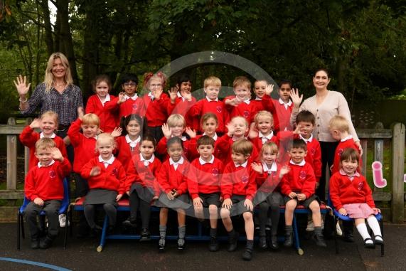 Dragonfly Class.LtoR Teaching Assistant Mrs Victoria Lampton and Class Teacher Miss Erin Hare.Furze Platt Junior School, Oaken Grove, Maidenhead. 