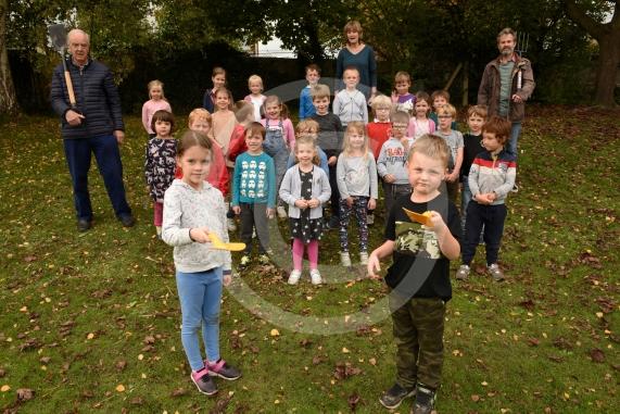 Colleton teacher Caroline Dobson and pupils and volunteers have planted bulbs at the school. The Colleton Primary School, Colleton Drive, Twyford