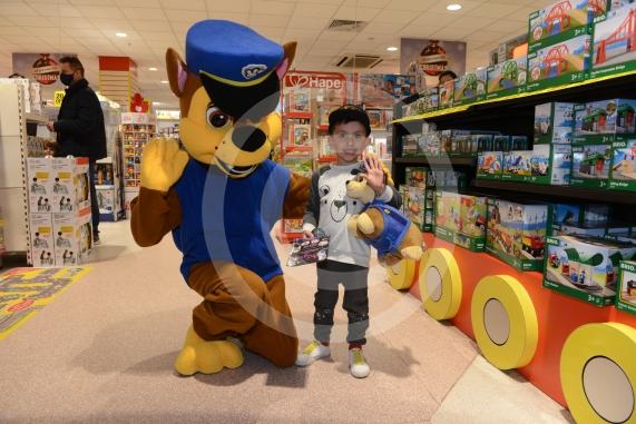 Daniels Department Store, 121-125 Peascod Street, Windsor. Daniels Christmas shopping party is going ahead with COVID-19 safety measures in place.Chase from PAW Patrol, Salvador O'Connor 4, 