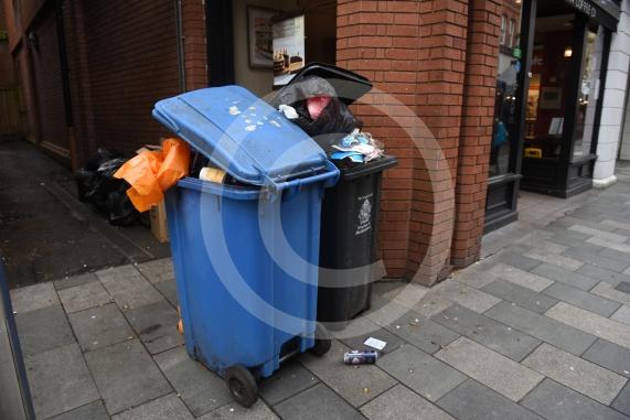 Shots of closed shops and High Street, Maidenhead