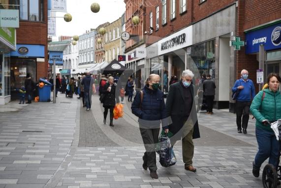 Shots of closed shops and High Street, Maidenhead