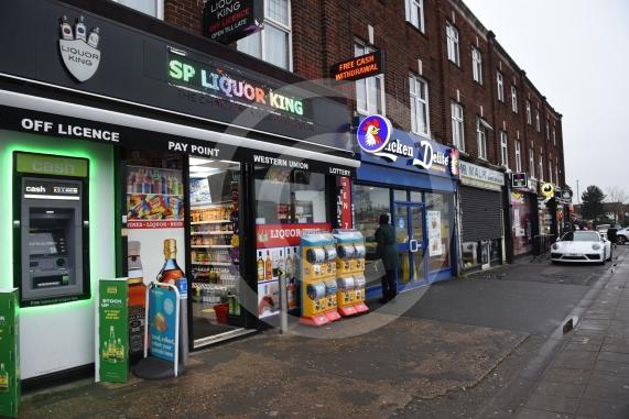 Site shots of shops/takeaways on Farnham Rd, Slough 