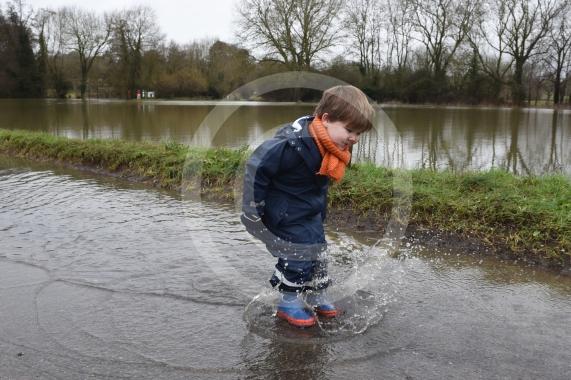 Flooding and closed roads, The Pound, CookhamAxel 5yrs
