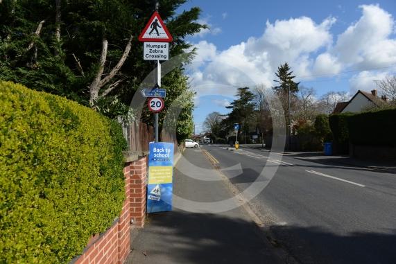 New Zebra Crossing, speed signs, school signs. Courthouse Road, Maidenhead