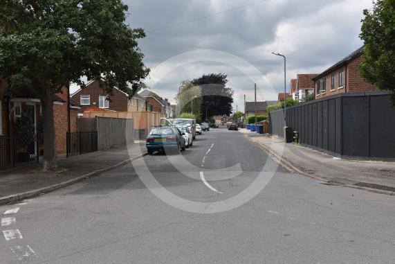 Victoria Road, Eton Wick, Windsor, for public notices at its junction with Princes Close where the road closure is set to be.