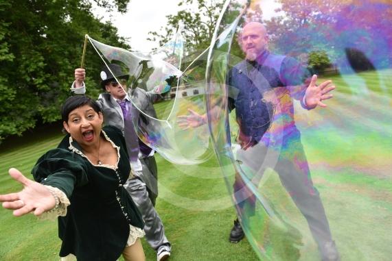 Once Upon a Bus are running a September event Weir Bank, Monkey Island Lane, BrayL-R Arti Sharma-Grey, Matt Grey, Baz Cilia