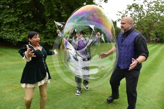 Once Upon a Bus are running a September event Weir Bank, Monkey Island Lane, BrayL-R Arti Sharma-Grey, Matt Grey, Baz Cilia