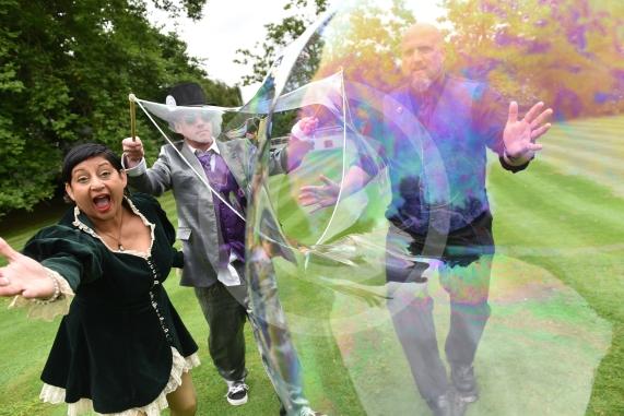 Once Upon a Bus are running a September event Weir Bank, Monkey Island Lane, BrayL-R Arti Sharma-Grey, Matt Grey, Baz Cilia