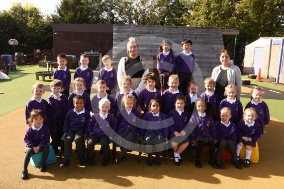 Reception Class.LtoR Teaching Assistant Alice Taylor and Class Teacher Mrs Rav Atwal.St Peter's C of E Primary School,Burnham.