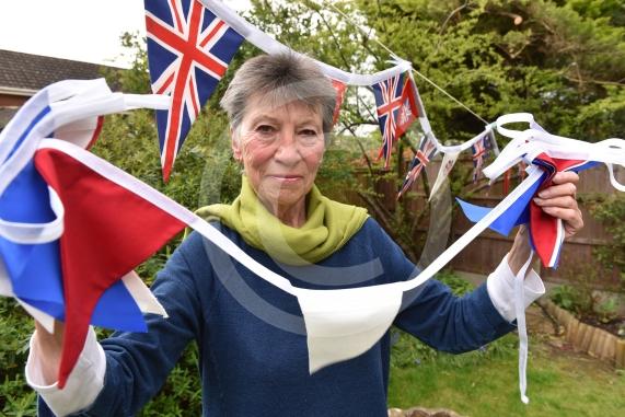 Valerie Thorn - seamstress/knitter/maker who started the call to action in Twyford to bring the community together to create red, white and blue bunting for the Platinum Jubilee.Melissa 