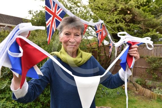 Valerie Thorn - seamstress/knitter/maker who started the call to action in Twyford to bring the community together to create red, white and blue bunting for the Platinum Jubilee.Melissa 
