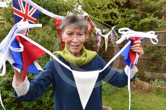 Valerie Thorn - seamstress/knitter/maker who started the call to action in Twyford to bring the community together to create red, white and blue bunting for the Platinum Jubilee.Melissa 