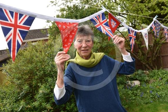 Valerie Thorn - seamstress/knitter/maker who started the call to action in Twyford to bring the community together to create red, white and blue bunting for the Platinum Jubilee.Melissa 