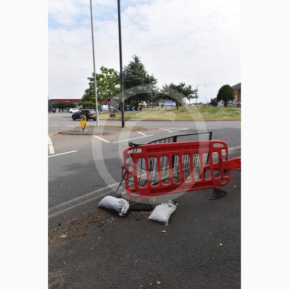 Roundabout at junction of Farnham Rd and Cumberland Avenue, Slough