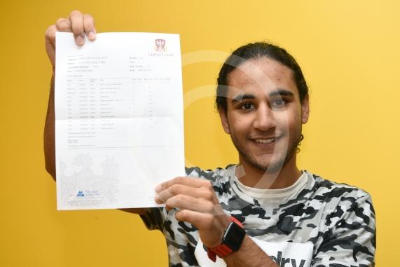 Esher Thind, 16. 6x9's 3x8's 1xA 2x7'sGCSE results day.Upton Court Grammar School, Lascelles Road, Slough.