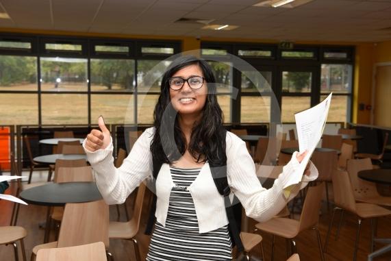 Alina Jaffri, 16. 4x9's 5x8's 1x7 1x6.GCSE results day.Upton Court Grammar School, Lascelles Road, Slough.