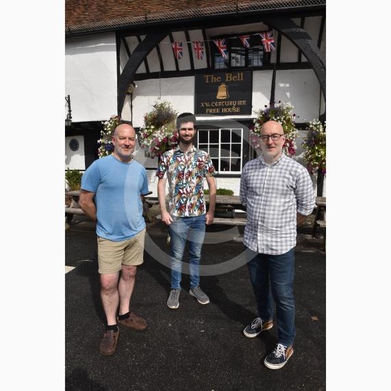 The Bell has been named as one of the regional finalists for CAMAR’s pub of the year.L-R Iain Ganson, Adam Town, Scott GansonThe Bell, The Street, Waltham St Lawrence