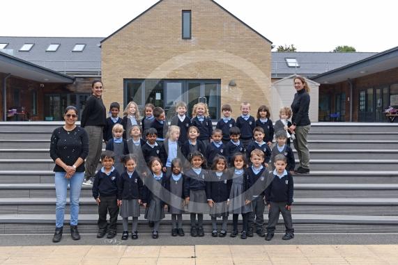 Lion Class with teacher Mrs Pickering and teaching assistants Mrs Bhogal and Mrs Bedroud at Oldfield Primary School. Photo by Emma Sheppard