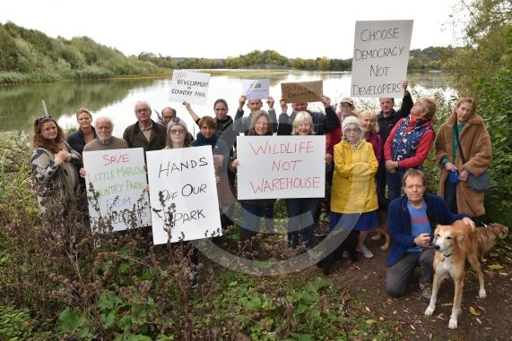 The council has come under fire for its decision to reduce the size of Little Marlow Lakes Country Park. Those against the decision feel it will give developers more rein over building plans for the site Marlow Road, Little Marlow, MARLOW
