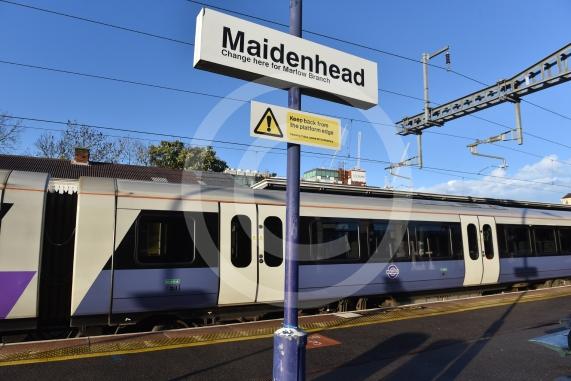 Elizabeth Line trains at Maidenhead station The line has expanded to central London 