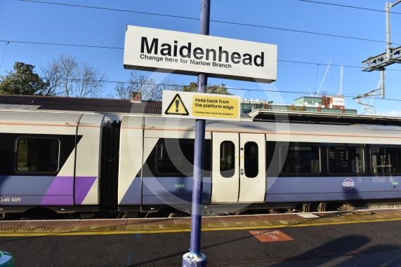 Elizabeth Line trains at Maidenhead station The line has expanded to central London 