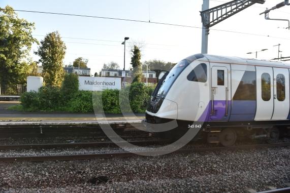 Elizabeth Line trains at Maidenhead station The line has expanded to central London 