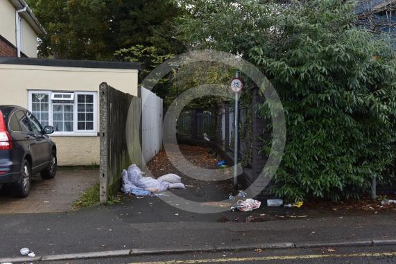 Alleyway between Bath Road and Cranbourne Close, Slough