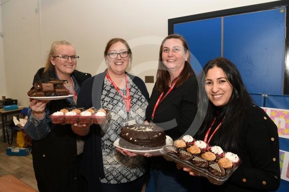 Parents with cakes, LtoR Melissa Greene, Ann-Marie Frewin, Sarah George and Nadia Jallad. An Appreciation cake day to surprise the teachers at Forest Bridge School is being organised by a group of parents for 100 teachers.Forest Bridge School Braywick Park Braywick Road.