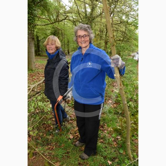 LtoR Ann Payne and Helen Trill.The Big Help Out, a national day of volunteering to mark the Coronation.Burnham Beeches.