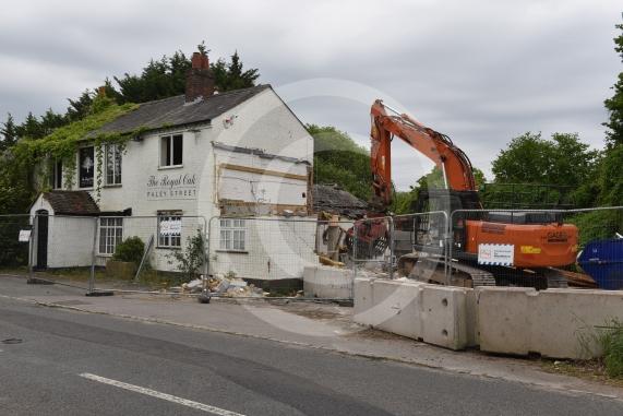 The Royal Oak pub in Paley Street. Demolishment work taking place.Royal Oak, Paley Street
