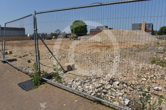 The former Sainsbury&rsquo;s site at 149 Farnham Road, Slough. A Big Yellow Storage three-storey building is replacing the supermarket. 