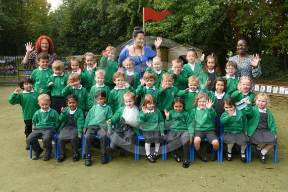 LtoR Class Teacher Mrs Jenny Sakal, Teaching Assistant Mrs Charley Hughes and Teaching Assistant Mrs Morayo Benson. Oak Class.Alwyn Infant & Nursery School, Mulberry Walk, Maidenhead.