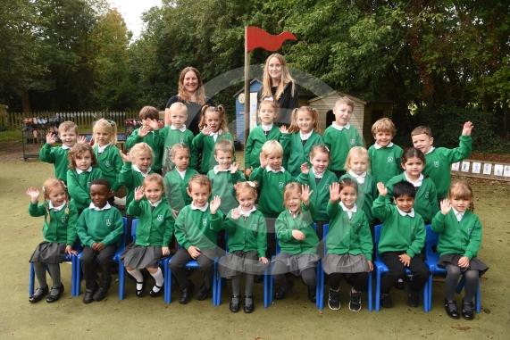 LtoR Class Teacher Mrs Tina Morgan, Teaching Assistant Mrs Emma Macey. Elm Class.Alwyn Infant & Nursery School, Mulberry Walk, Maidenhead.