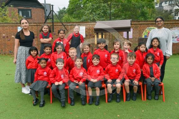 LtoR Class Teacher Miss Orla O'Shea and Teaching Assistant Miss Ismaa Munir.Tadpoles Class.St Luke's CE Primary School, Cookham Road Maidenhead.