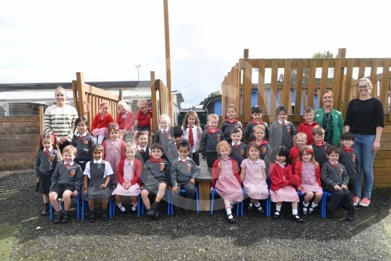 LtoR Class Teacher Miss Lauren Lazenby, Teaching Assistant Mrs Sandra Greenwood and Teaching Assistant Mrs Judith Haynes. Miss Lazenby's Class.St Edmond Campion School, Altwood Road, Maidenhead.