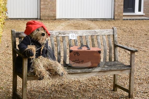 Paddington Bear scarecrow.Twyford Scarecrow Trail 2023, Twyford.