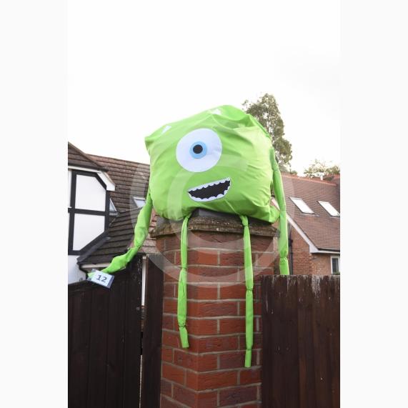 Monsters Inc character scarecrow.Twyford Scarecrow Trail 2023, Twyford.