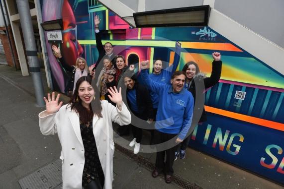 Slough Hub is unveiling a mural at Slough Station. The artist is Jho 